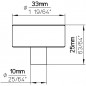 S 2464-33PB12 Buton negru mat